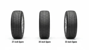 27 vs 30 vs 33 inch spare tire covers size comparison