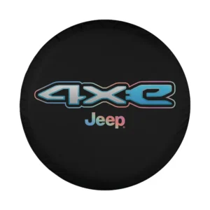 4xe Jeep multi-color logo design for spare tire cover