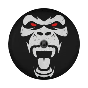 Angry gorilla angry silverback gorilla face graphic design for spare tire cover