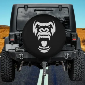 Angry gorilla furious silverback bold graphic spare tire cover no camera hole for Jeep SUV RV