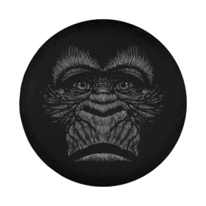 artistic hand drawn gorilla face wildlife spare tire cover design only