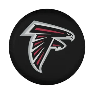 Atlanta Falcons logo black design on spare tire cover