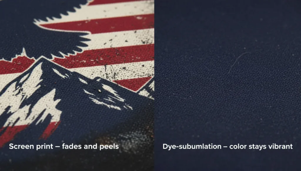 best spare tire covers Jeep Wrangler dye sublimation vs screen print comparison