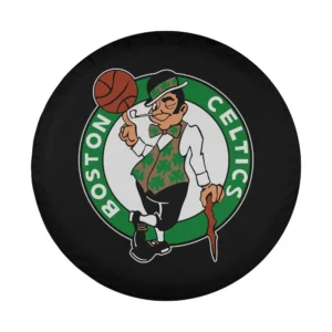 Boston Celtics leprechaun logo design for spare tire cover
