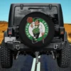 Boston Celtics leprechaun logo spare tire cover without camera hole on Jeep
