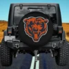 Chicago Bears fierce bear head spare tire cover on Jeep with no camera hole