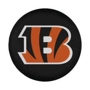 Cincinnati Bengals tiger stripes NFL spare tire cover design close-up