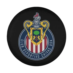 Close-up of Club Deportivo Chivas USA logo design on spare tire cover