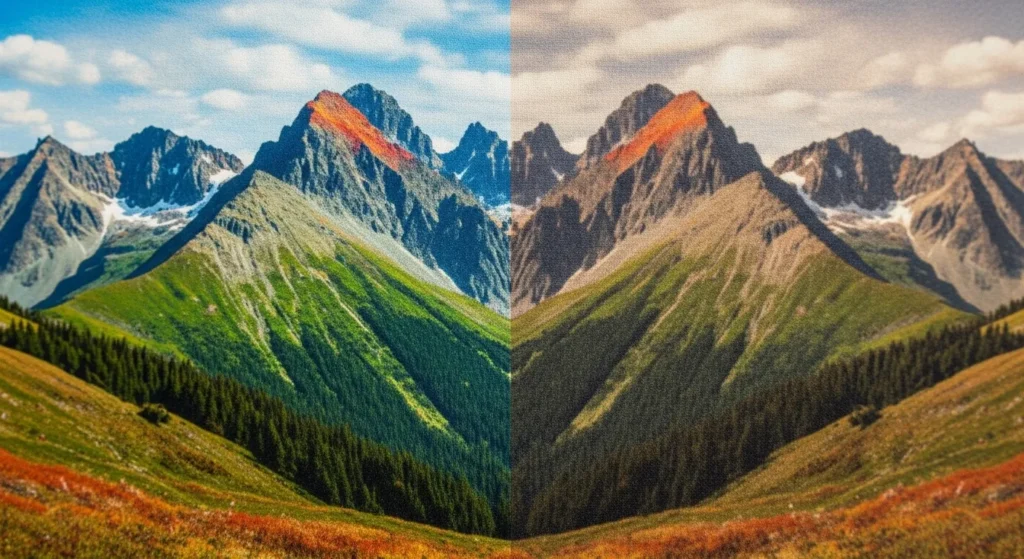 Custom spare tire cover print quality comparison high resolution 300 DPI vs low resolution compressed image