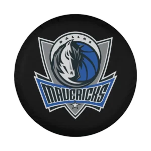 Dallas Mavericks logo basketball emblem design on black background