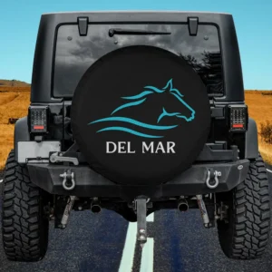 Del Mar horse racing California race track spare tire cover no camera hole