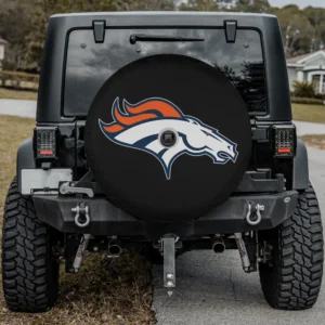 Denver Broncos horse head NFL spare tire cover with camera hole