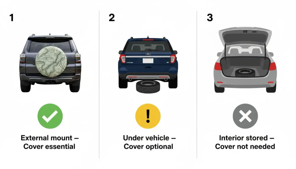 do SUV owners need spare tire covers three storage types external underneath interior