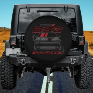 Dodge Challenger 392 Shakedown Last Call spare tire cover without camera hole on Jeep