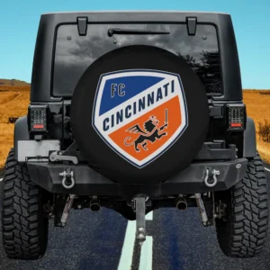 FC Cincinnati logo shield MLS spare tire cover without camera hole