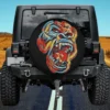 Fierce angry great ape mad gorilla spare tire cover no camera hole