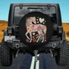 Floral horse equestrian western cowgirl spare tire cover without camera hole on Jeep