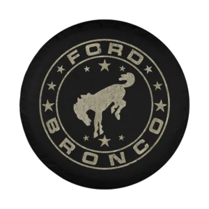 Vintage star bronco silhouette design for Ford Bronco spare tire cover
