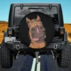 funny cartoon horse tongue out horse gifts spare tire cover no camera hole
