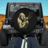 Gorilla Bigfoot blowing dandelion funny ape primate spare tire cover no camera hole