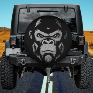 Gorilla face strong animal motivation spare tire cover without camera hole on Jeep