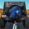 gorilla family in the jungle night spare tire cover without camera hole on Jeep