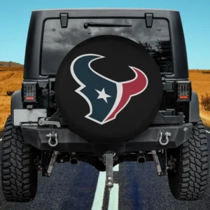 Houston Texans logo black background spare tire cover without camera hole
