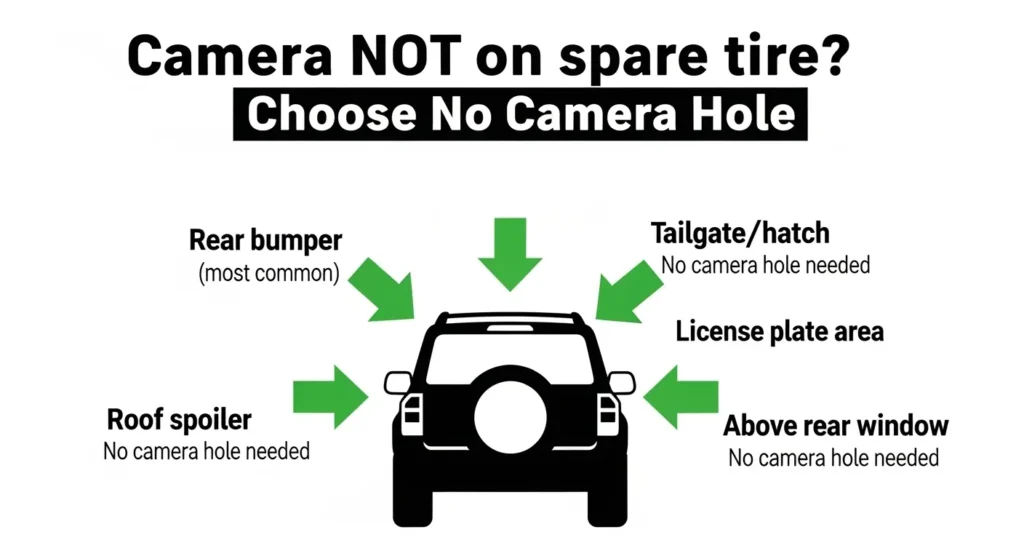 how to check if your vehicle needs a camera hole five alternative backup camera locations bumper tailgate license plate