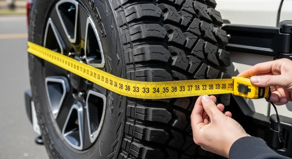 how to measure a spare tire