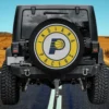 Indiana Pacers logo spare tire cover without camera hole on Jeep rear tire