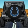 Indianapolis Colts horseshoe NFL spare tire cover without camera hole on Jeep
