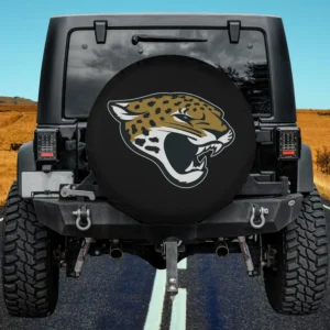 Jaguar head logo NFL fan gear spare tire cover without camera hole