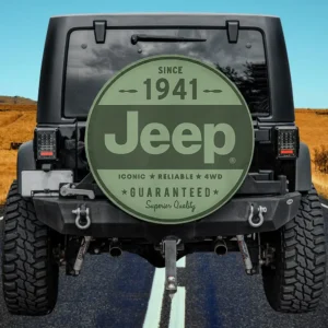 Jeep 1941 vintage logo officially licensed spare tire cover no camera hole