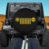 Jeep 7-slot grille star Jeep logo spare tire cover no camera hole black yellow