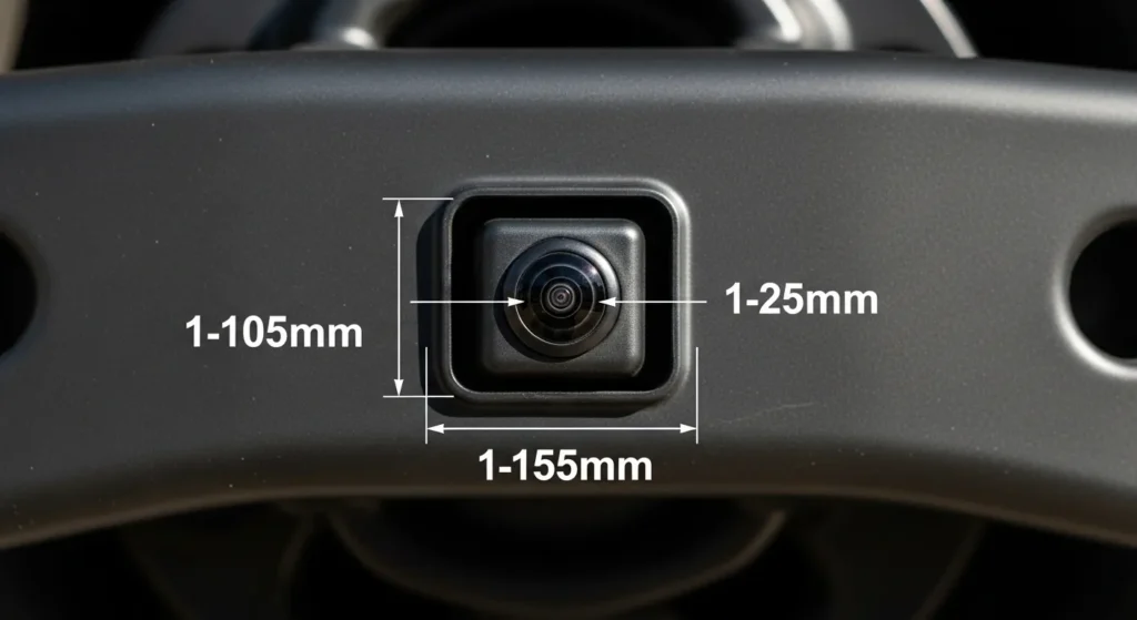 Jeep Wrangler JL spare tire cover camera hole camera lens detail macro housing 15mm fisheye carrier