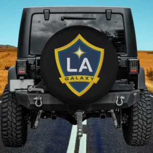 LA Galaxy shield logo spare tire cover without camera hole on Jeep rear tire