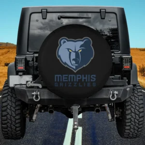 Memphis Grizzlies logo fierce bear spare tire cover without camera hole on Jeep