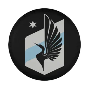 Minnesota United FC loon wing MLS spare tire cover design closeup