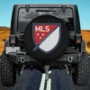 MLS logo shield major league soccer spare tire cover no camera hole on Jeep rear spare tire