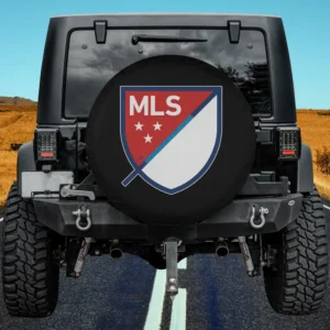 MLS logo shield major league soccer spare tire cover no camera hole on Jeep rear spare tire