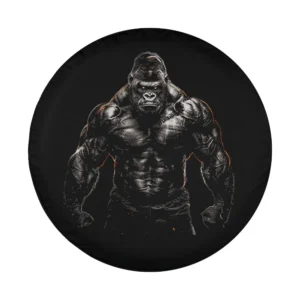 muscular gorilla gym wear bodybuilding spare tire cover design only