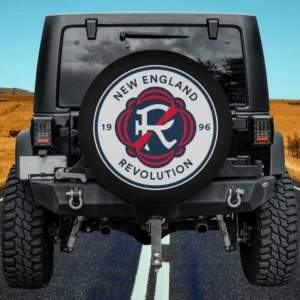 New England Revolution spare tire cover without camera hole on Jeep rear tire