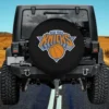 New York Knicks logo basketball spare tire cover no camera hole on Jeep