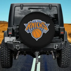 New York Knicks logo basketball spare tire cover no camera hole on Jeep