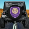 Orlando City SC lion crest MLS spare tire cover without camera hole on Jeep