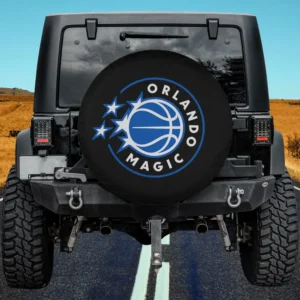 Orlando Magic basketball logo spare tire cover without camera hole on Jeep