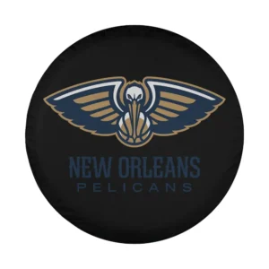 Pelican basketball wings New Orleans Pelicans logo design on spare tire cover
