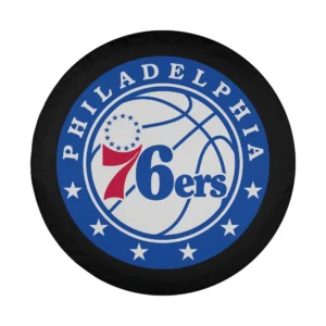 Philadelphia 76ers logo basketball design for spare tire cover