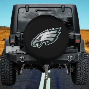 Philadelphia Eagles spare tire cover on Jeep without camera hole