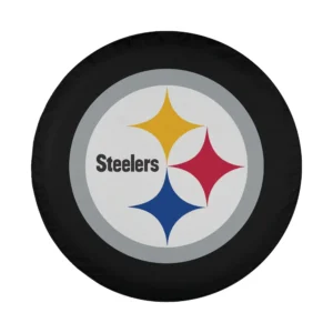 Pittsburgh Steelers logo NFL spare tire cover design closeup